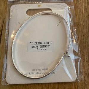 Silver cusp with Game of Thrones quote NWOT